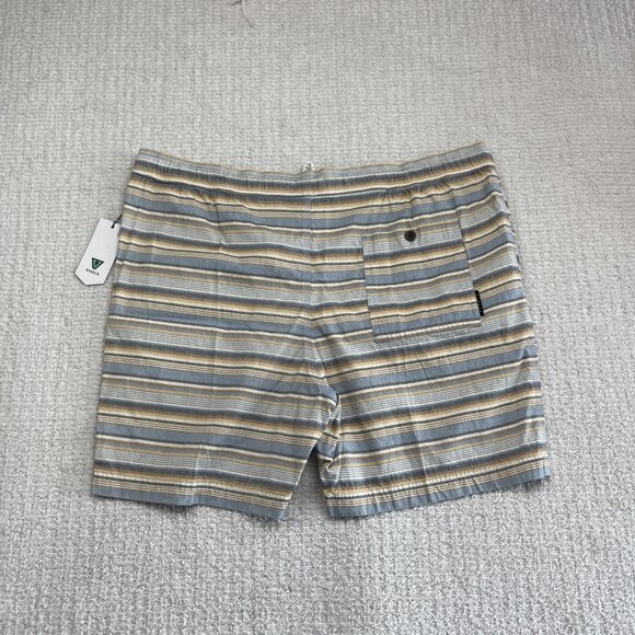 NWT Vissla Board Shorts Men XXL Mixer 17.5 Striped Blue Elastic Waist Beach Surf - Picture 12 of 12